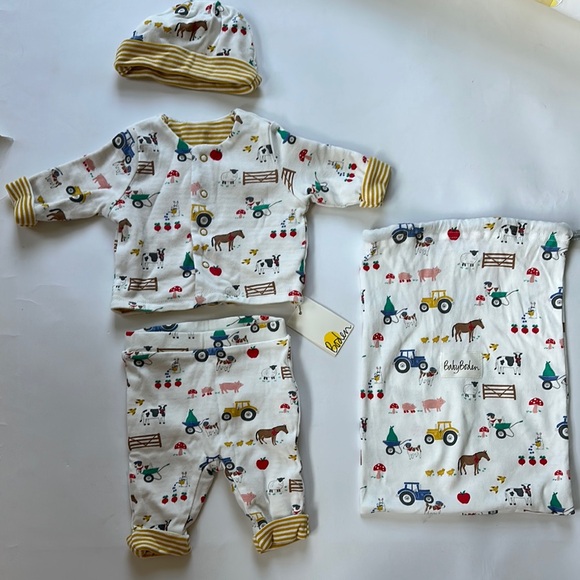 Baby Boden Farmyard Print Set - Multicolor